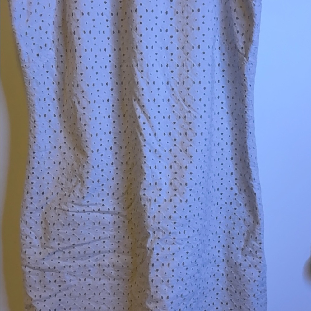 Banana Republic Eyelet Halter Midi Dress in Cream